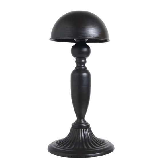 Owlgift Freestanding Tabletop Vintage Style Black Dome Shape Metal Hat Rack, Cap, Wig Storage Holder