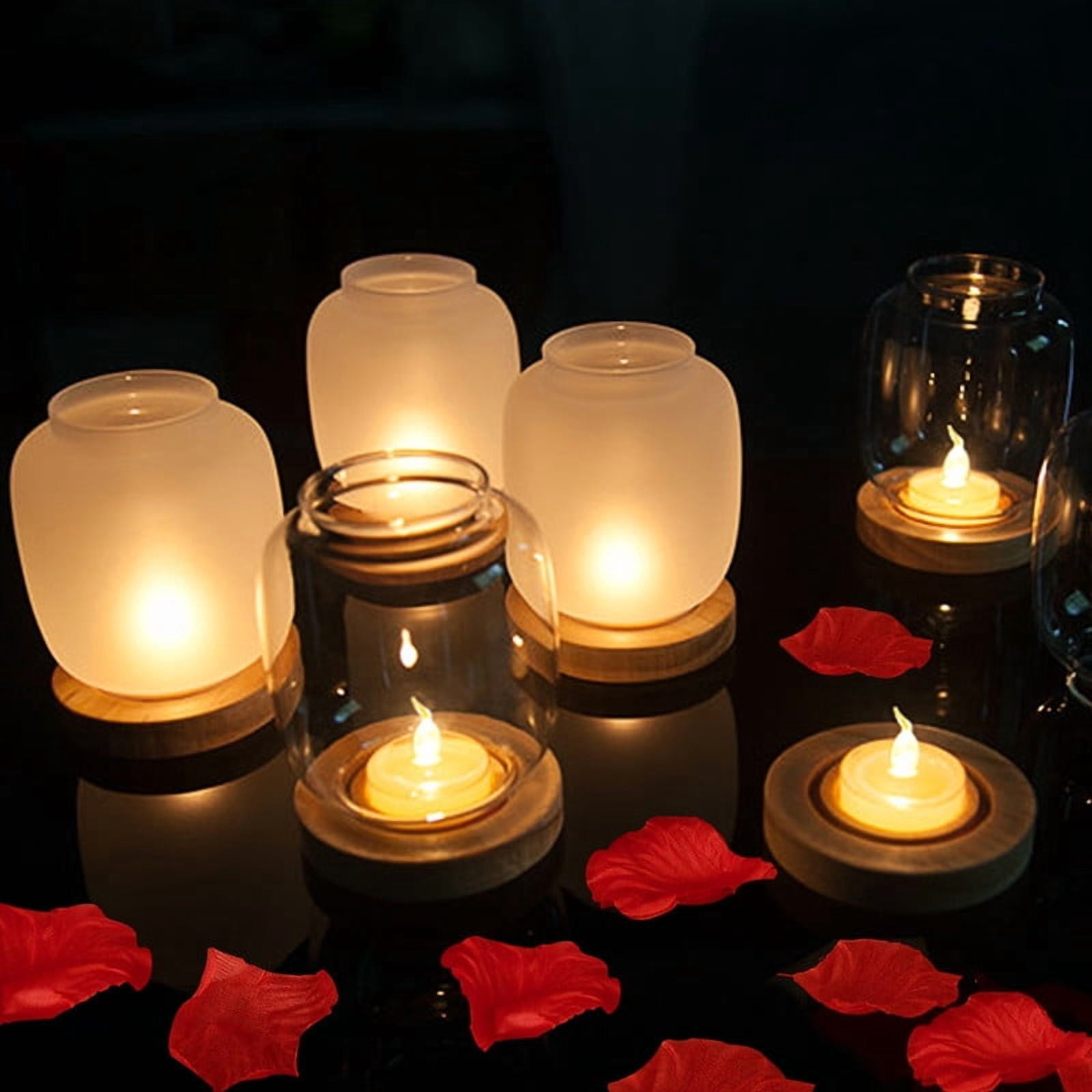 DUNCHATY 50 Large Pack of Battery Flameless Candles, for Big Events, Church, Wedding Reception, and Holiday Lighting