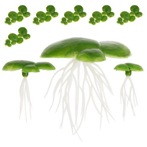 IMIKEYA Green Artificial Duckweed Floating Plastic Aquarium Plants Fish Decor