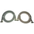 thumbnail image 6 of Premium Stainless Steel Washing Machine Hoses, 6 Ft Burst Proof 2 Pack Red and Blue Striped Water Connection Inlet Supply Lines - Lead Free, 6 of 7