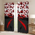 thumbnail image 2 of Manfei Cartoon Ladybird Blackout Curtains,Kawaii Bow Curtains Pack of 2 (38x45 Each),Polka Dots Window Curtains,Ultra Soft Kids Bedroom Decor, 2 of 6