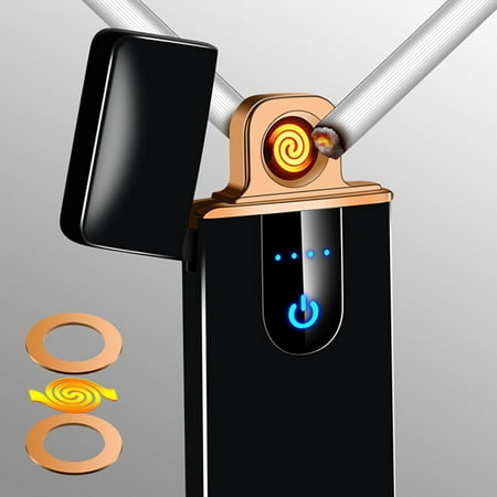 Ultra-thin Touch Sensor Cigarette Lighter USB Rechargeable Metal Lighters Flameless