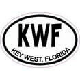 thumbnail image 2 of 3in x 2in Oval KWF Key West Florida Sticker Travel Decal Hobby Stickers, 2 of 2