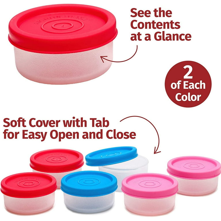 Signora Ware Reusable Airtight Food Prep Storage Containers with Lids, Set of 8 3-oz Pink, Size: 3oz