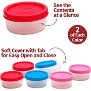 Signora Ware Reusable Airtight Food Prep Storage Containers with Lids, Set of 6 1.3-Oz