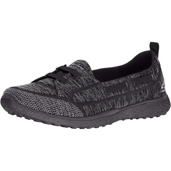 Skechers Women's Microburst Topnotch Sneaker Black/Black 8.5 Wide