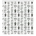 thumbnail image 2 of Harvest Shower Curtain, Monotone Style Cereals Grains with Hand Written Names Informational Print, Fabric Bathroom Set with Hooks, 69W X 70L Inches, Charcoal Grey White, by Ambesonne, 2 of 2