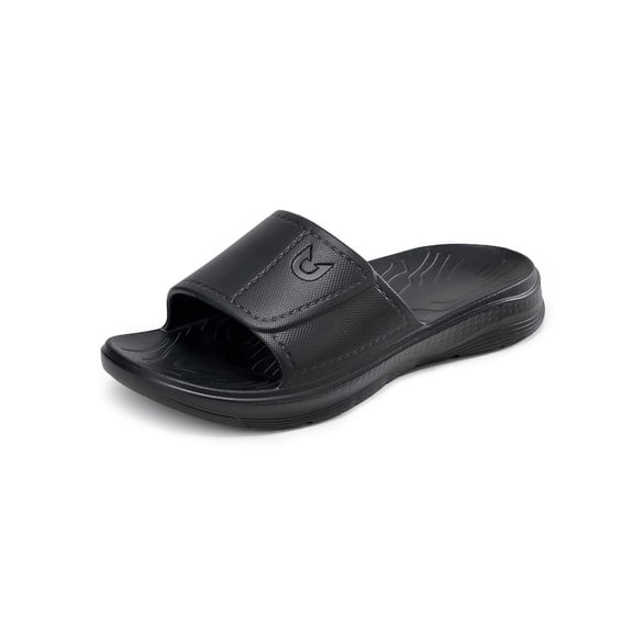 NORTHYARD Slippers for Men with Arch Support Cloud Slides Sandals Non Slip Waterproof Shower Bathroom Pool Beach Shoes Black
