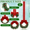 thumbnail image 3 of Sulaicai 5 Inch Christmas Mini Cabinet Wreaths for Kitchen with Ribbon Bows Berry, Small Christmas Wreath Garland for Door Window Farmhouse Christmas Party Decorations, 6 Pcs, 3 of 9