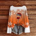 thumbnail image 5 of Arlun Christmas Sweaters for Women 2025 Funny Xmas Graphic Printed Knit Sweater Long Sleeve Loose Crewneck Pullover Tops Fall Winter Soft Comfy Warm Holiday Sweatshirts Orange XXL, 5 of 5
