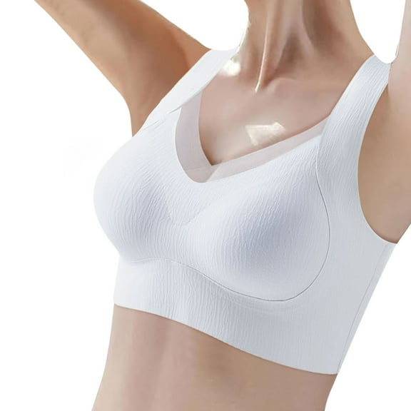 Arlun,Seamless Bras for Women No Underwire Wireless Comfortable Lace Breathable Bralettes Soft Support and Lift Padding Full Coverage Push up T-Shirt Bra Purple XL