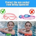 thumbnail image 3 of Gafas de natación para niños, gafas de natación para niños con amplio ángulo de visión, antivaho, anti-UV, sin fugas, gafas de buceo, gafas de natación para niños, 3 of 5