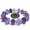 Lavender, variant on Glow in The Dark Firefly Beads Bracelet, Handmade in USA, Colorful Donut Shaped Luminous Murano Glass Beads Jewelry (Raspberry)