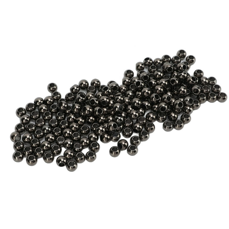 200Pcs Spacer Beads Large Hole Round 5mm/0.2in Aperture 10mm/0.4in Jewelry  Resin Spacers For Bracelets Necklaces