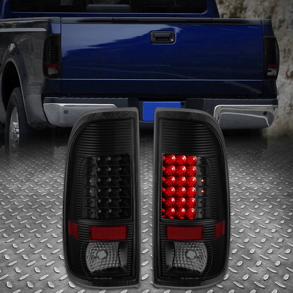Nuvision Full LED Tail Light Brake Lamps for 08-16 Ford F250 F350 F450 Super Duty, Tinted