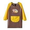 thumbnail image 4 of RUTAYY Children Boys Girls Art Smock Long Sleeve Painting Apron Craft Protective Coverall with Pocket Fashion Vacation Tops, 4 of 5
