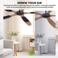 thumbnail image 5 of 3 Pack Ceiling Fan Filters for Blades, Contains 90% Activated Unscented Coconut Shell Carbon Filter, Ceiling Fan Air Purifier Pads for Common Household Contaminants, Easy to Stick, Clean, 5 of 9