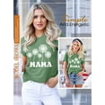 thumbnail image 4 of ZXSXSY Women's Mother's Day Dandelion Graphic Tee Crew Neck Short Sleeve T-Shirts, 4 of 7