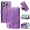 Purple, variant on Case For iPhone 15 Pro Butterfly Flower Multi-card Holder Zipper Wallet With Lanyard Magnetic Clasp Flip Stand Leather Phone Case,Black,For iPhone 15 Pro