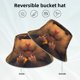 thumbnail image 2 of Fotbe Cute Sunflower Guinea Pig Sombrero Tipo Pescador con Estampado – Sombrero de Sol de Algodón de Moda para Playa, Golf, Pesca, 2 of 6