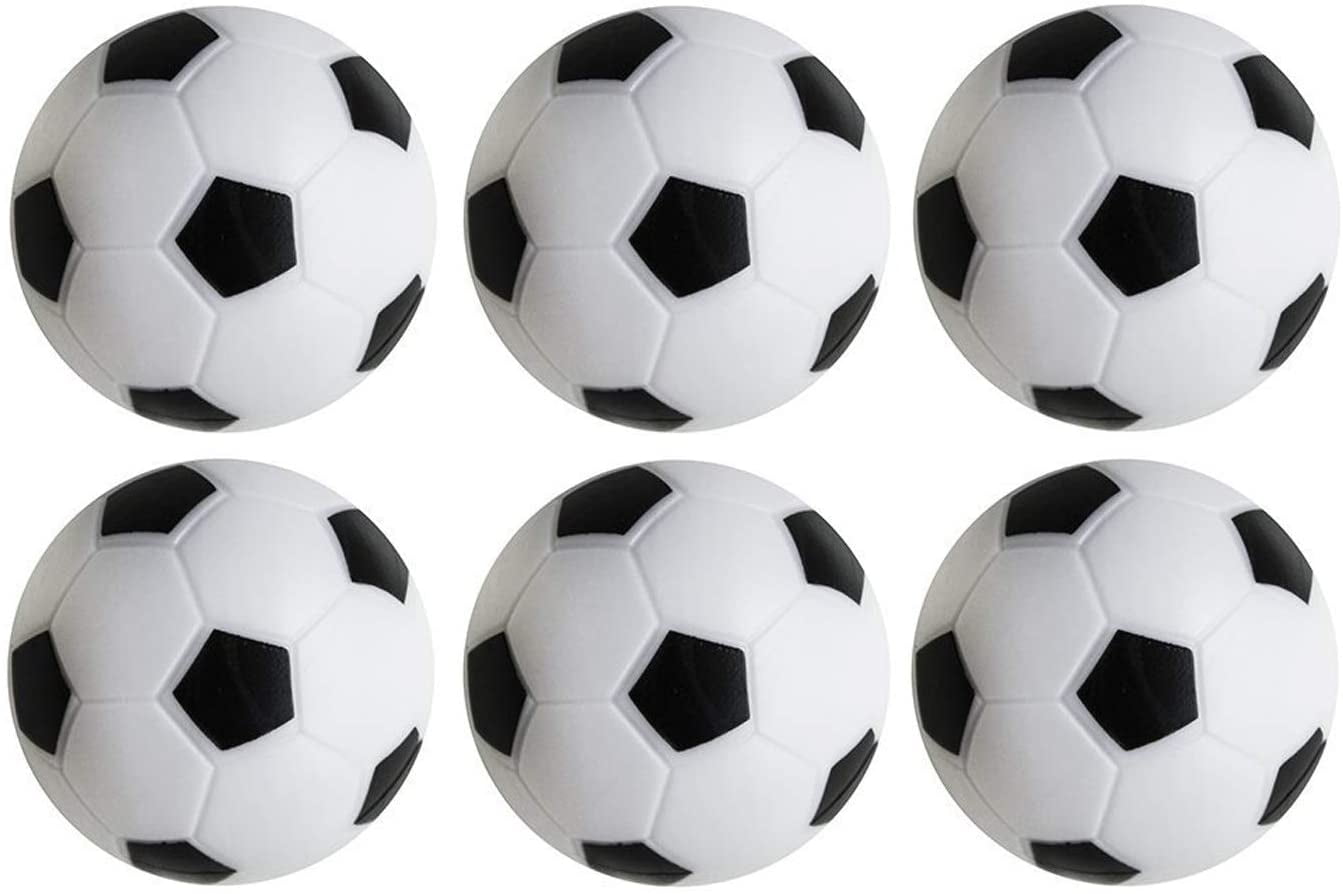 Pack Of 4 Black and White Engraved Table Soccer Foosballs Replacements 