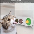 thumbnail image 2 of Juguete para gatos con hojas naturales de hierba gatera, bolas comestibles, juguete interactivo giratorio para gatos, gatitos, Limpieza de dientes, 2 of 7