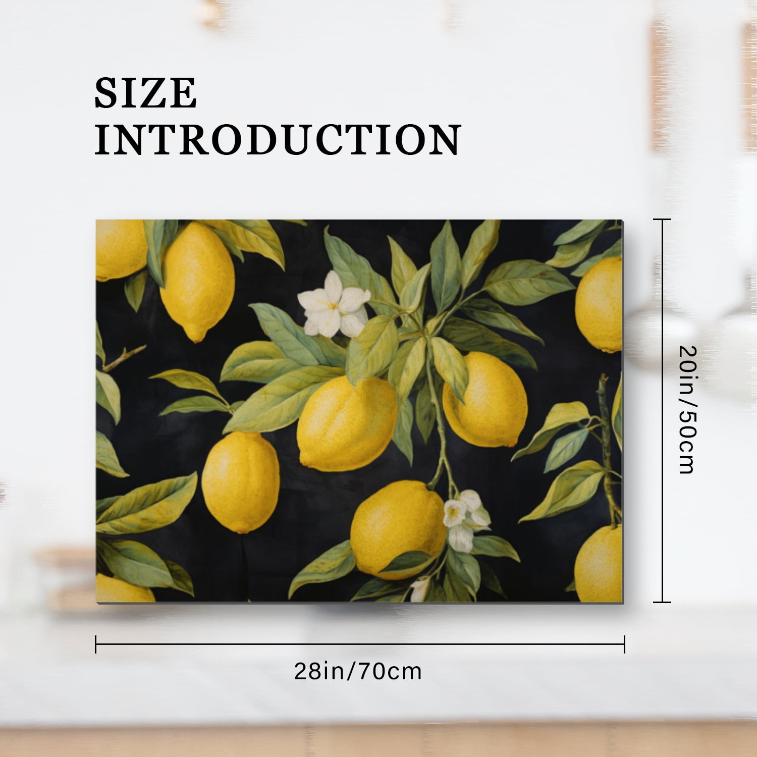 Square Stove Mats for Glass Stove Top, Fresh Lemon, Heat Resistant Ceramic Cooktop Cover, Glass Induction Cooktop Protector mat, Non-slip Foldable Decoration pad for Kitchen RV (28×20 Inch)