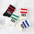 thumbnail image 3 of 123 Calcetines deportivos de algodón para parejas digitales, medias blancas de baloncesto para primavera y otoño, calcetines a media pantorrilla para hombres, 3 of 6