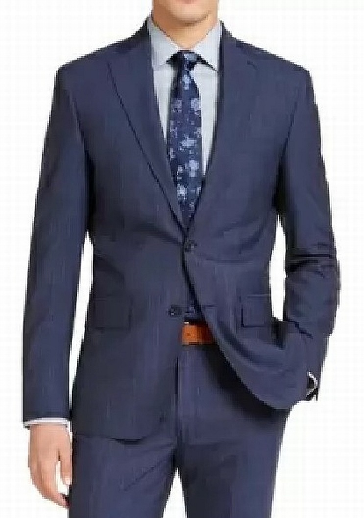 DKNY Mens Suit Jacket Navy Long 