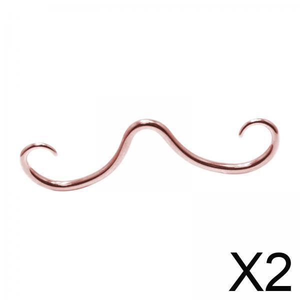 2 Anillos Para La Nariz Con Bigote, Anillo único Para El Tabique Nasal Con Bigote Para Bodas, Fiestas, Aniversarios,