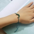 thumbnail image 4 of Happy date Crescent Moon Braided Strand Imitation Stone Resin Bracelet Adjustable Woven String Rope Cord Card Wrap Bangle Wristband, 4 of 7