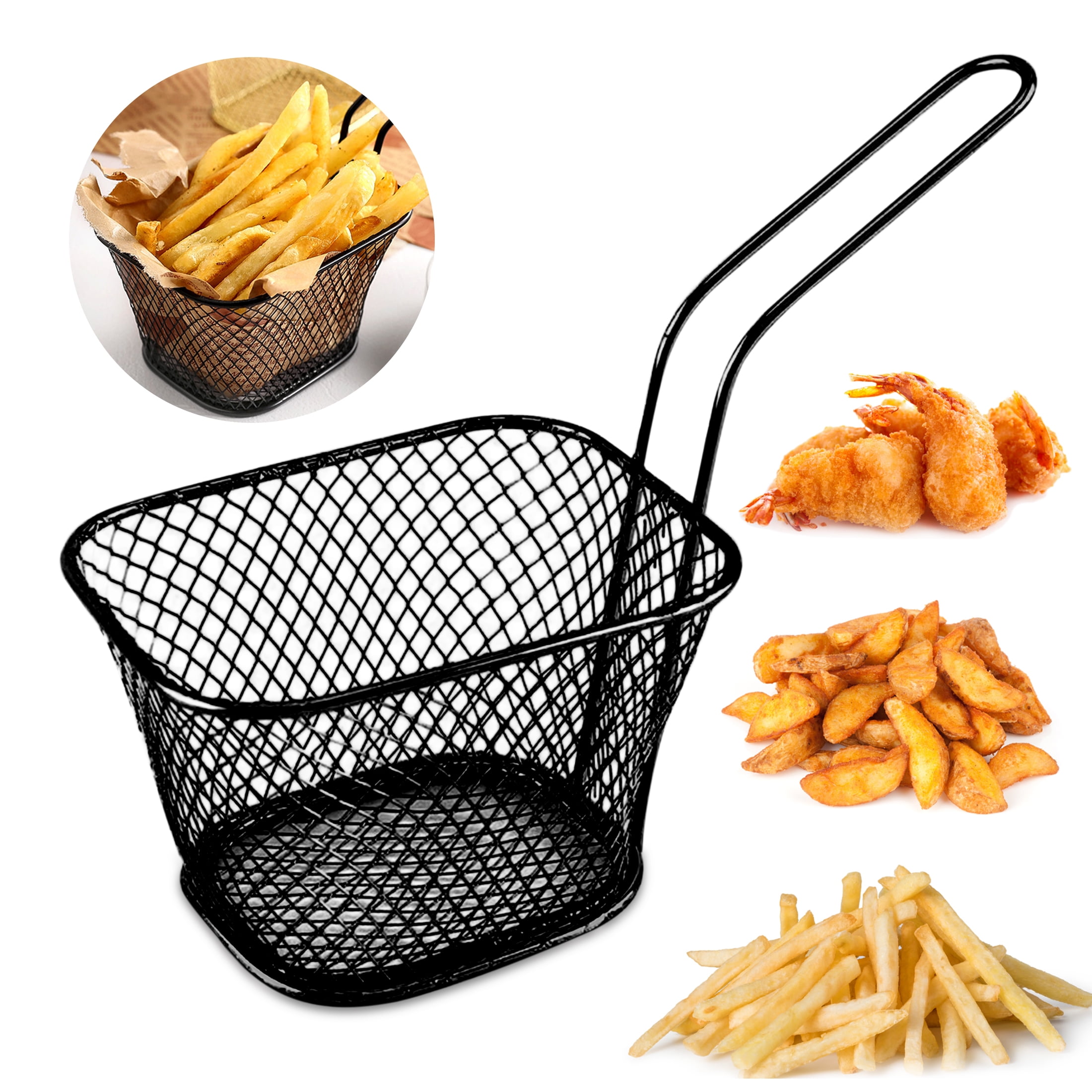 LEERUI Stainless Steel Chips Deep Fry Baskets Food Presentation