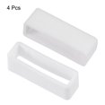 thumbnail image 3 of Uxcell Watch Band Strap Loops Silicone for 28mm Width Watch Band, White 4 Pack, 3 of 5