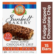 Sunbelt Bakery Chewy Granola Bars, Fudge Dipped Chocolate Chip, 15 Ct Value Pack, 16.91 Oz