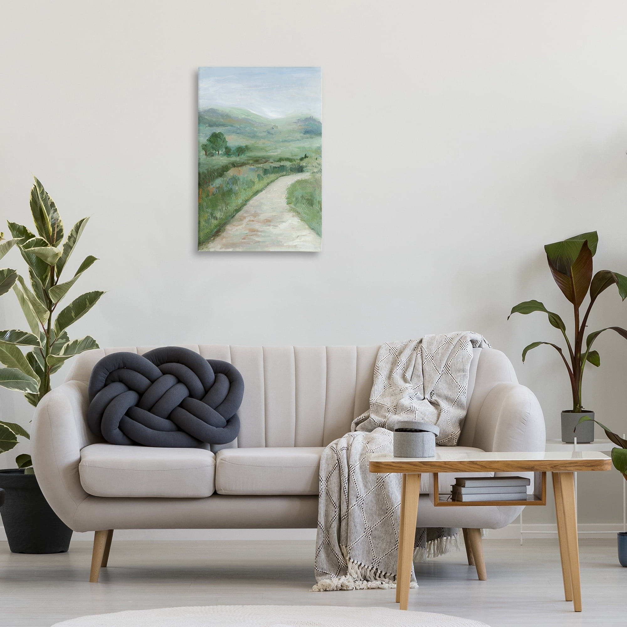 Stupell Industries Curving Path Landscape Landscape & Nature Painting Wrapped Canvas Art Print Wall Art, 20 x 30
