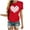 Red, variant on Babysbule Womens Tops, Women Couples Lover Valentine's Day Short Sleeve Love Letter Print T Shirts Tops