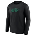 thumbnail image 2 of Men's Black New York Jets Secondary Logo Long Sleeve T-Shirt, 2 of 3