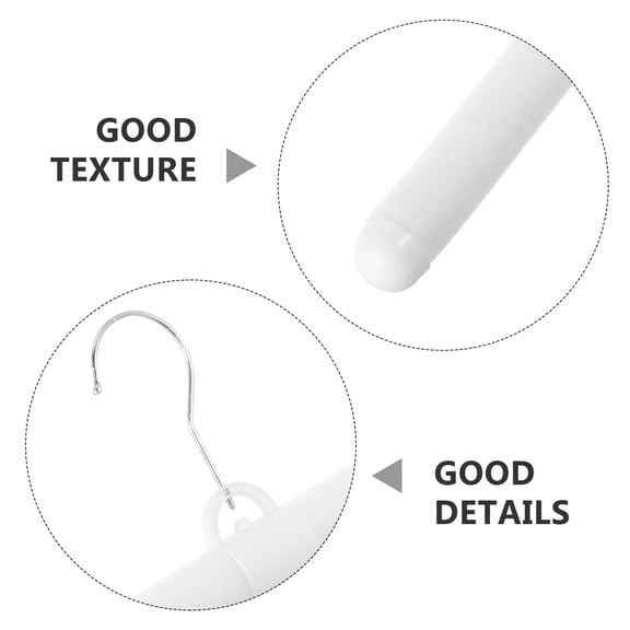 ELAYARD Set of 12 White Padded Hangers for Women’s Clothes, Foam Non-Slip Design, Perfect for Home Organization