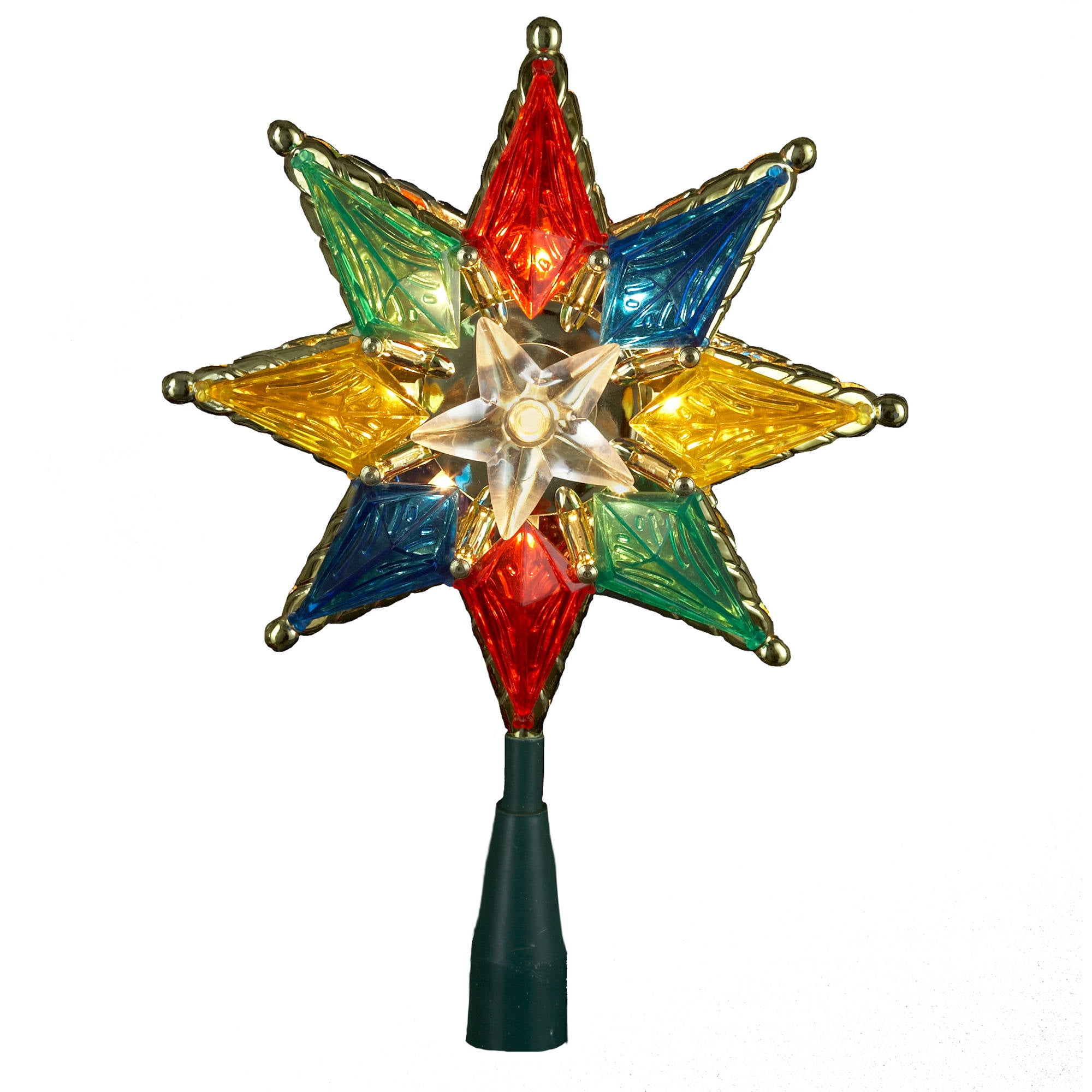 Kurt S. Adler 23754 10 Light 8" MultiColor 8 Point Star Christmas