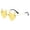 Yellow, variant on Aviator Sunglasses for Women Men Heart Rimless Sunglasses Funny Party Cute Fashion Sun Shades