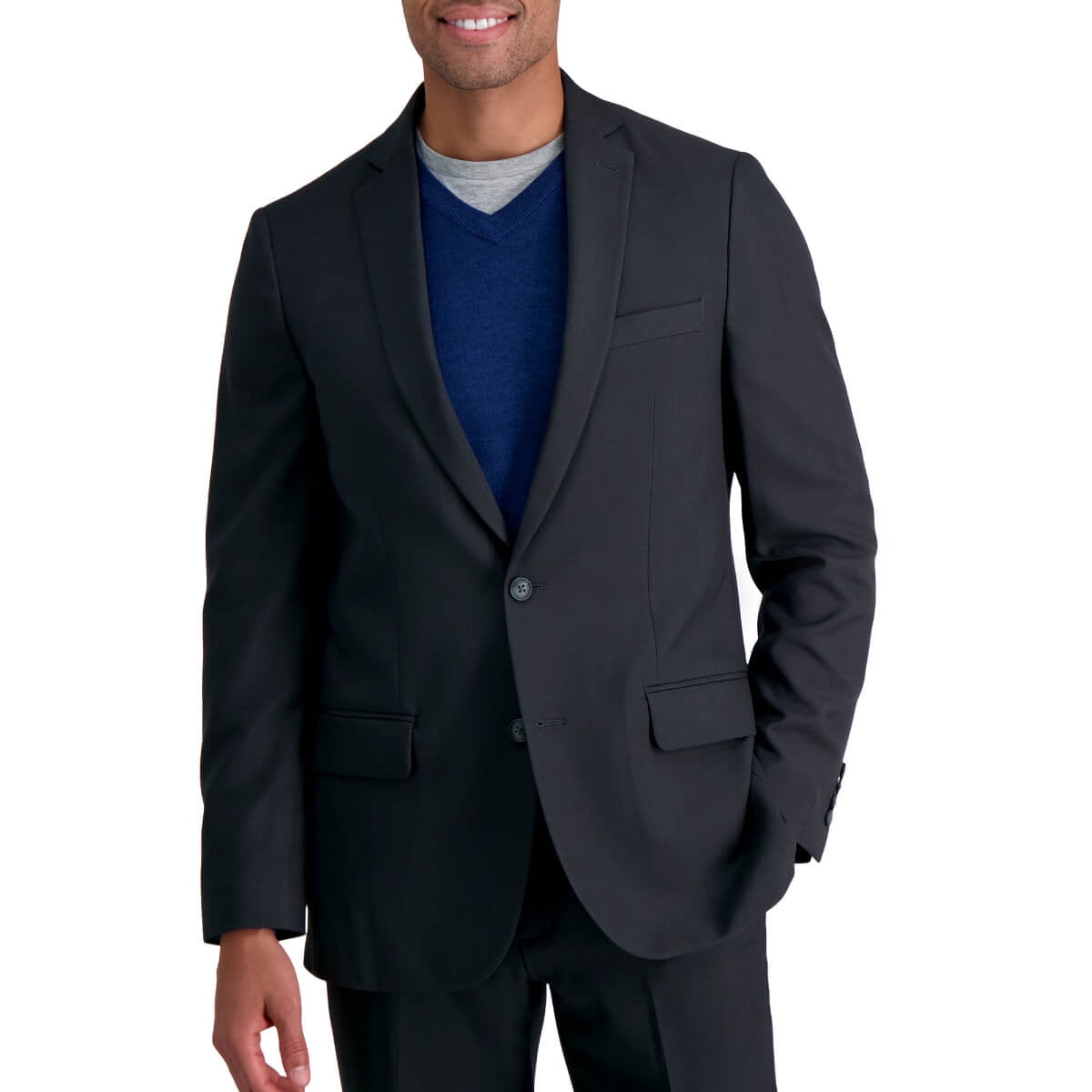 Haggar Smart Wash Repreve Suit Separate Jacket, Regular, Charcoal 38