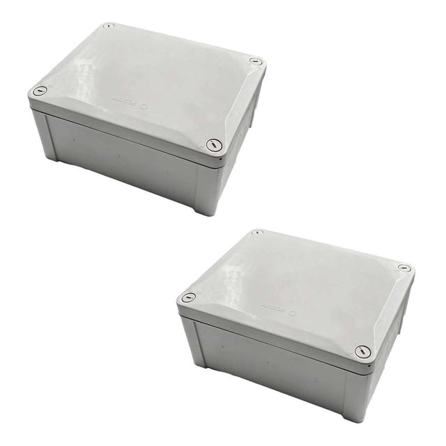 2 Pzs Caja Estanca Lisa CCTV Tornillos 17.5x15x8 IP65 blanco 17.5cm