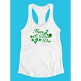 thumbnail image 3 of Happy St. Patricks Day Quote Racerback Tank Women -SPIdeals Designs, Female Small, 3 of 4