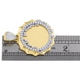 thumbnail image 5 of 10K Yellow Gold Memory Picture Medallion Frame Pendant Cubic Zirconia Drip Charm, 5 of 6