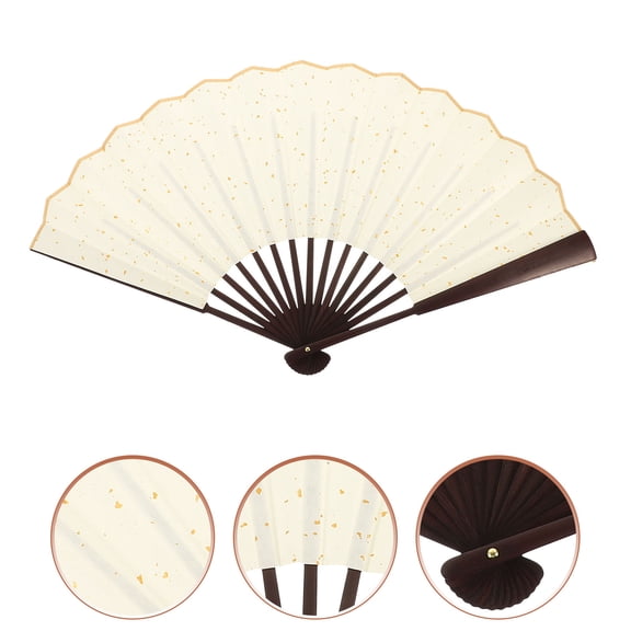 HEMOTON DIY Blank Folding Fans for Painting Use Dark Red Paper Hand Fans Promote Kids Creativity 8.5 x 11 inches