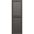 thumbnail image 5 of Ekena Millwork 14 1/2"W x 67"H Lifetime Vinyl, Standard Cathedral Top Center Mullion, Open Louver Shutters, w/Installation Shutter-Lok's & Matching Screws (Per Pair), Musket Brown, 5 of 6