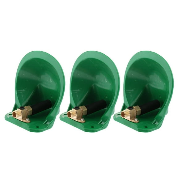 Automatic Waterer Bowl with Brass (3 Pack), Stock Waterer for Horse Sheep Lamb Livestock Drinker Bowl