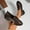 #041-Brown, variant on Wowcloth Woman's Casual Loafers, Thick Sole with Retro British Style, Autumn-Winter Flat Shoes in Multi-Colors for Trendy Daily Outfits