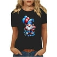 thumbnail image 2 of Cavosen Independence Day T Shirt Women Plus Size Patriotic Short Sleeve Crewneck Tops USA Star Striped Print T Shirts Lady 2X Independence Day Casual Shirts 4th of July Tunic Tees Patriotic Outfits, 2 of 8
