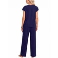 thumbnail image 3 of MINTREUS Two Piece Lounge Sets for Women Fall Short Sleeve Travel Vacation Outfits Set with Pocket and Wide Leg Pants, 3 of 8